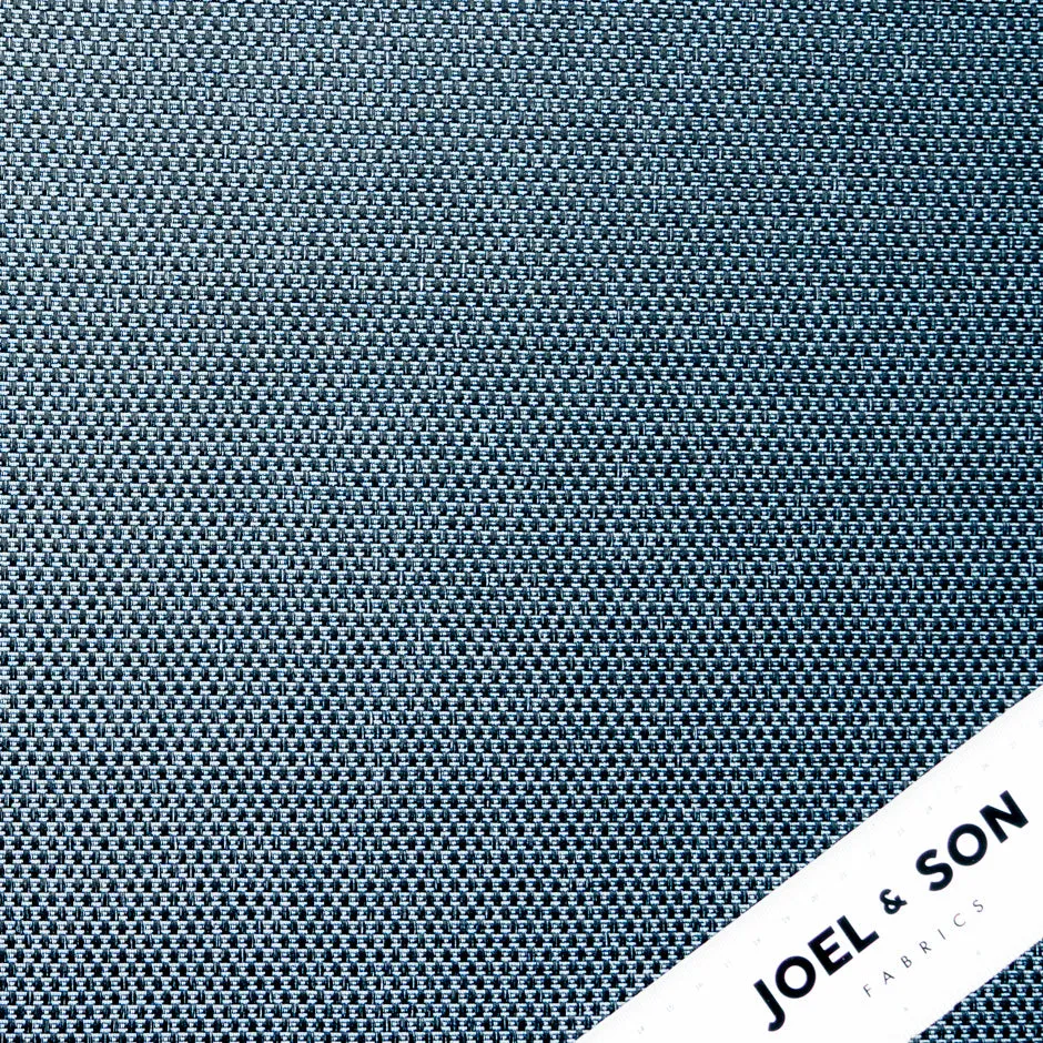 Blue & Black Microfibre Brocade