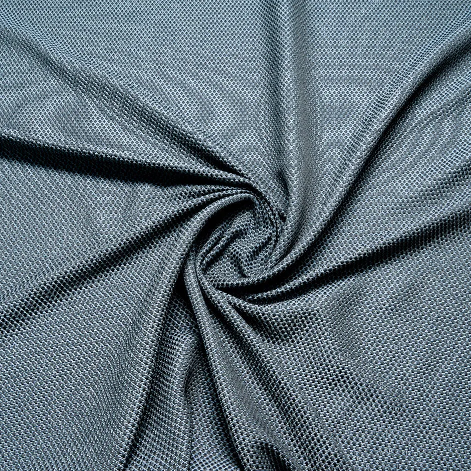 Blue & Black Microfibre Brocade