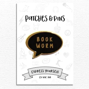 Book Worm Enamel Pin