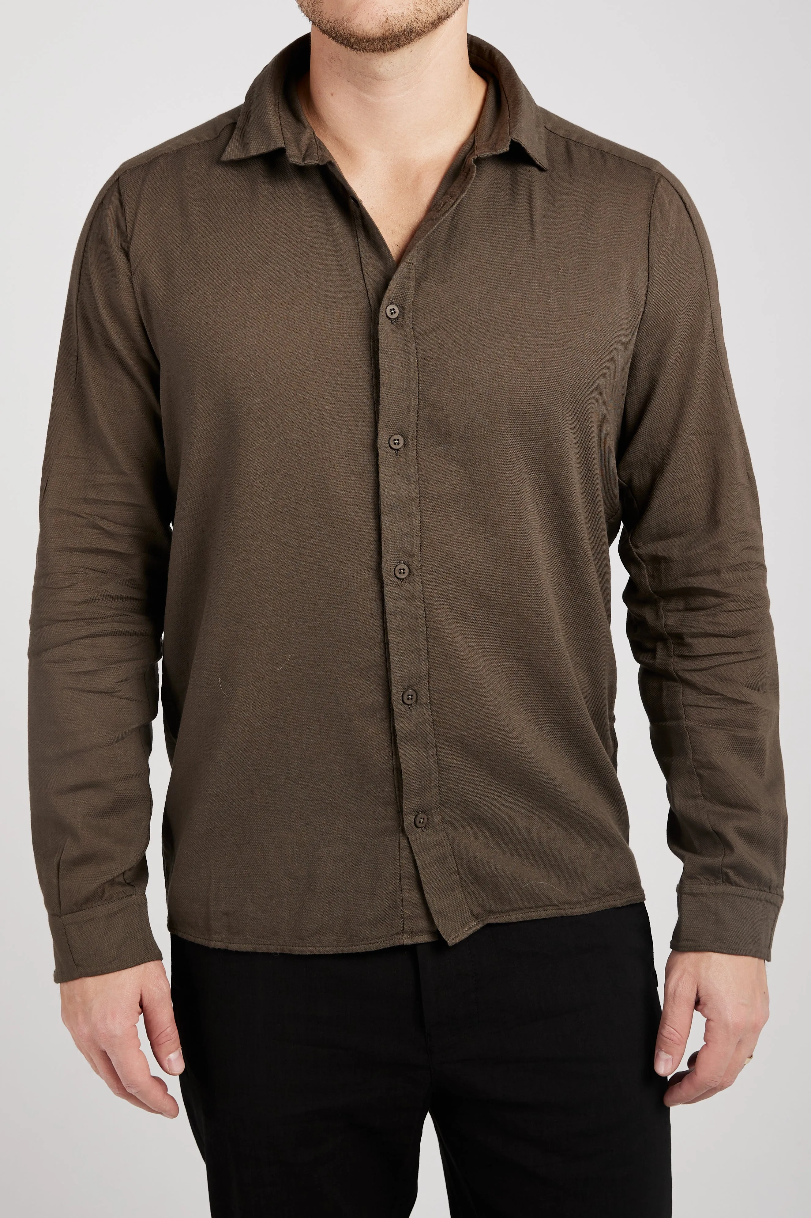 Button Down Shirt in Mud