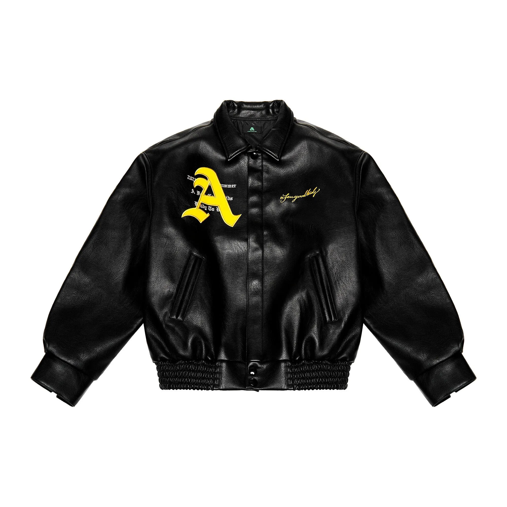 Black Racing Ferrari Leather Jacket by DONCARE (AFGK)
