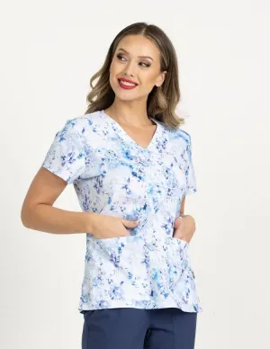 Meraki Sport Women's Print Scrub Top | Tie Dye Obsession