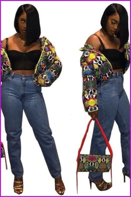 Tie Dye Print Zipper Long Sleeve Jackets F402