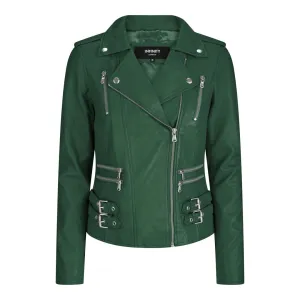 Women's Leather Short Biker Jacket