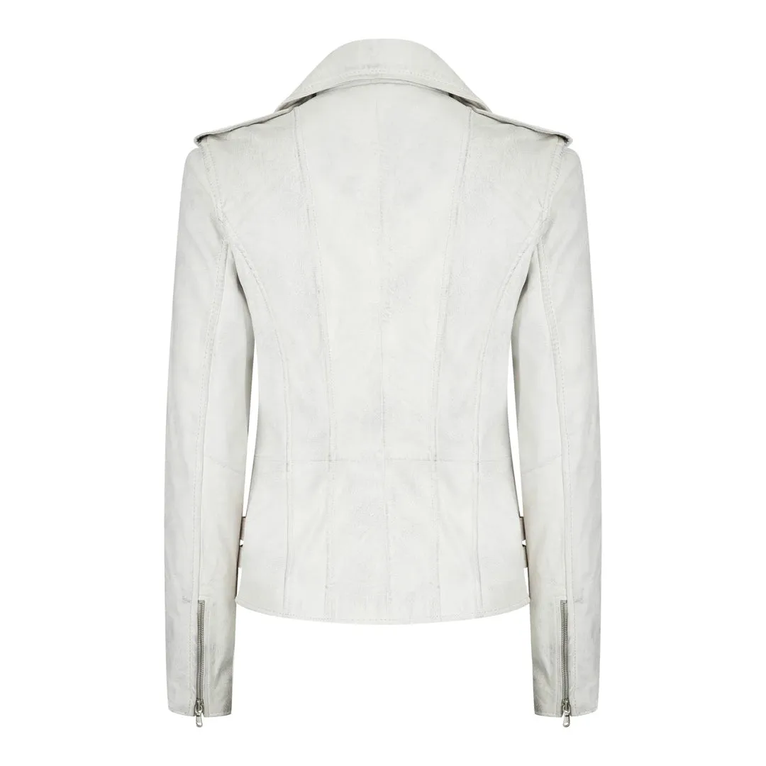 Women's Leather Short Biker Jacket