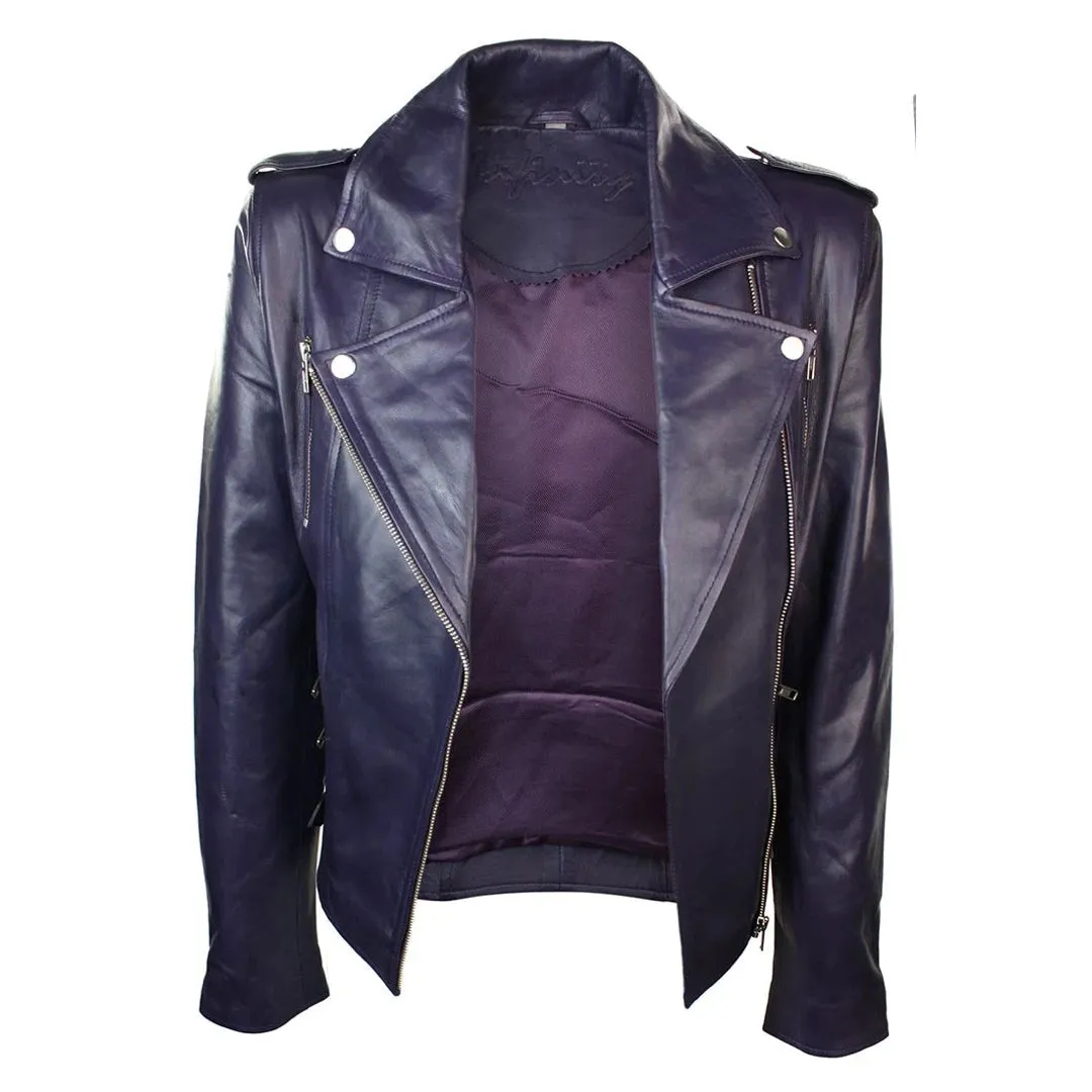 Women's Leather Short Biker Jacket