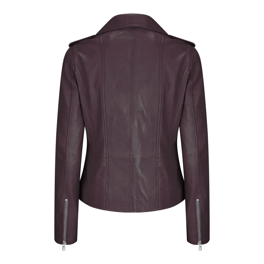 Women's Leather Short Biker Jacket