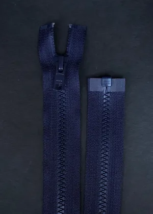 YKK, Open Ended Zip.  Vislon 5. Navy