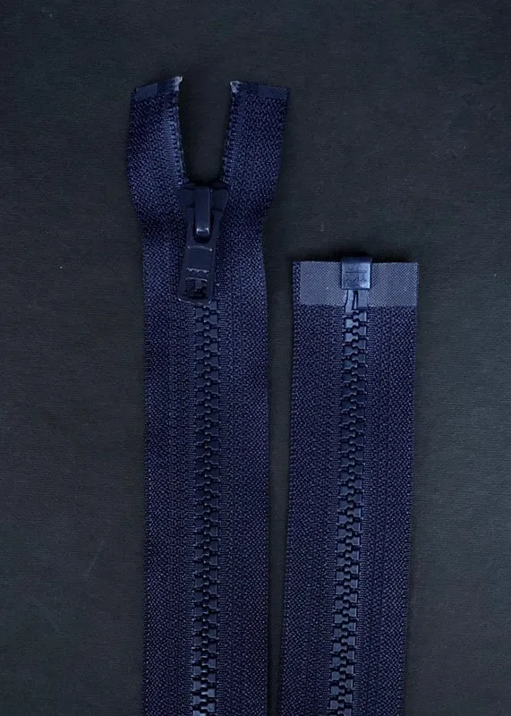 YKK, Open Ended Zip.  Vislon 5. Navy