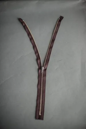 YKK Zip 36cm/14" Closed end. Brown - $7.50 NZD